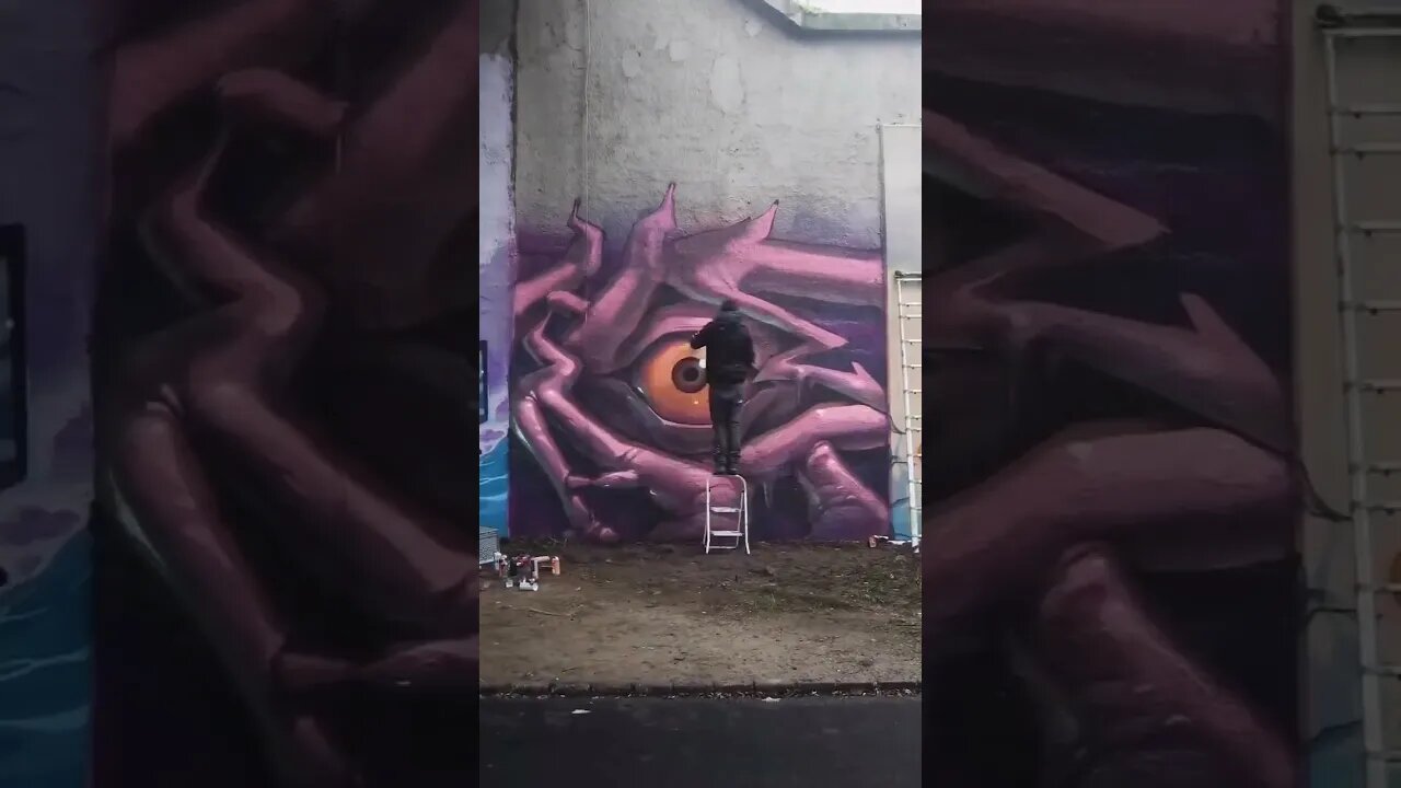 MAD MONSTER GRAFFITI EYE 👁️ #graffiti #graffitiart #shorts