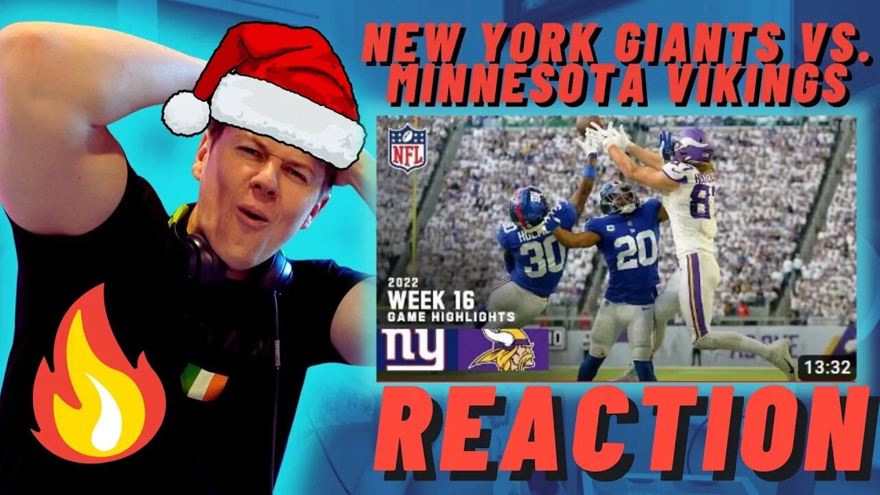 IRISH REACTION TO New York Giants vs. Minnesota Vikings | 2022 Week 16 Game Highlights
