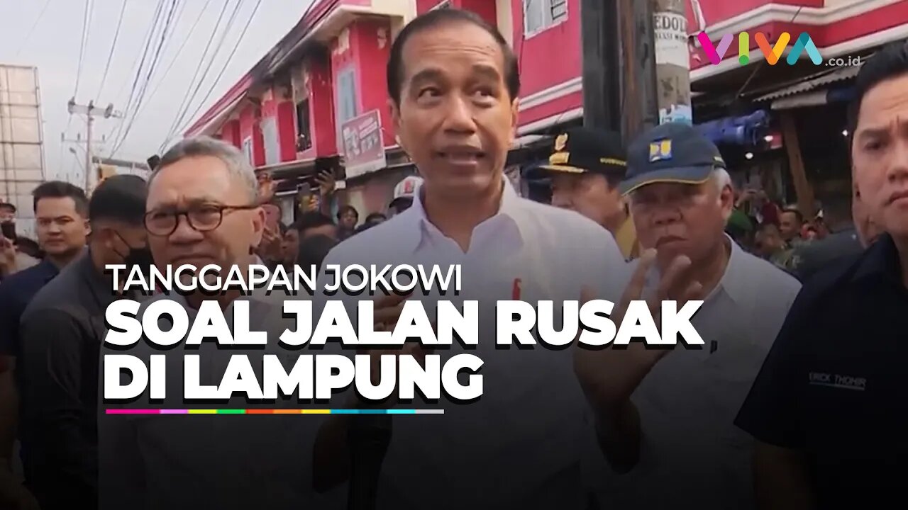 Jokowi ke Lampung! Begini Katanya Soal Jalanan yang Viral