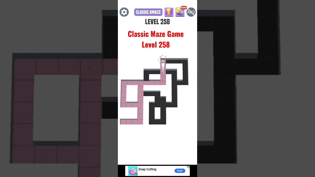 Classic Maze Game Level 258. #shorts