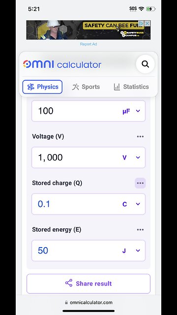 EPU 50 joule dumping system