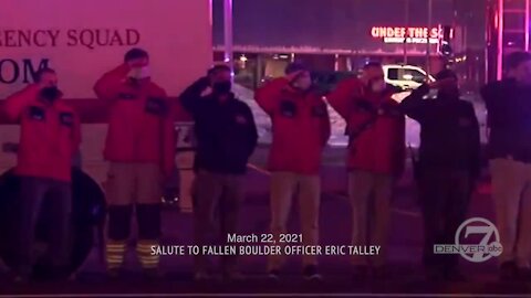 Raw: Salute to fallen Boulder officer Eric Talley