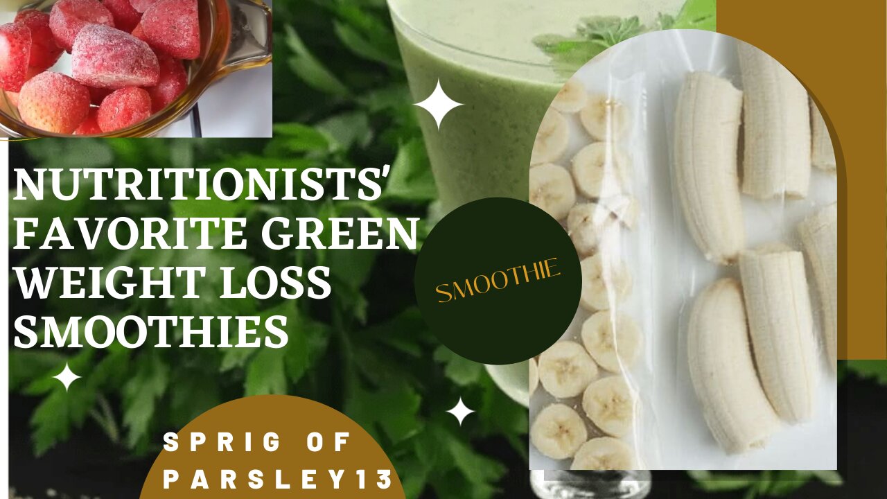 Nutritionists' Favorite Green Weight Loss Smoothies ! Sprig Of Parsley smoothie (13) #shorts