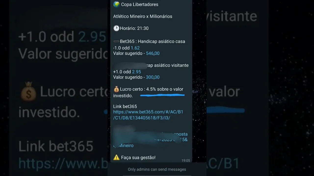 SUREBETS Lucro Certo Libertadores