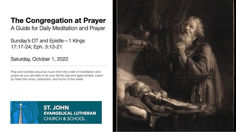 Sunday’s OT and Epistle—1 Kings 17:17-24; Eph. 3:13-21