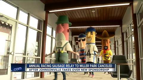 Racing sausage relay to Miller Park is canceled due to new sponsor