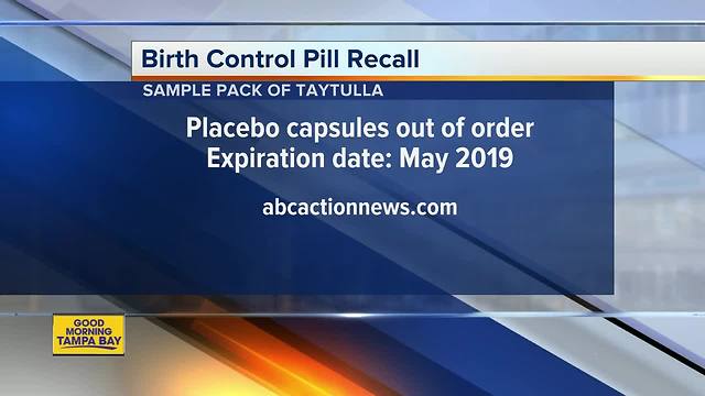 Birth control pills recalled due to glitch