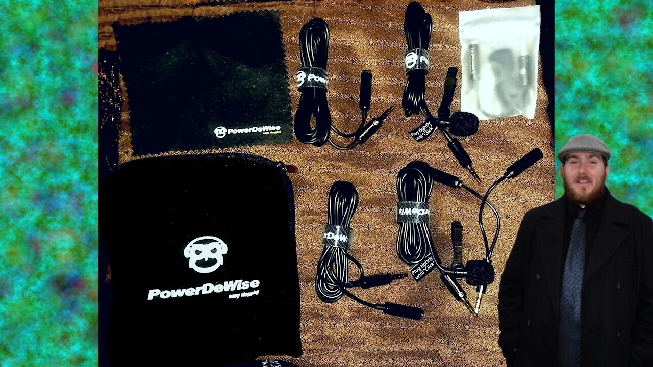 PowerDeWise Dual Lavalier Microphone (Interview Microphone)