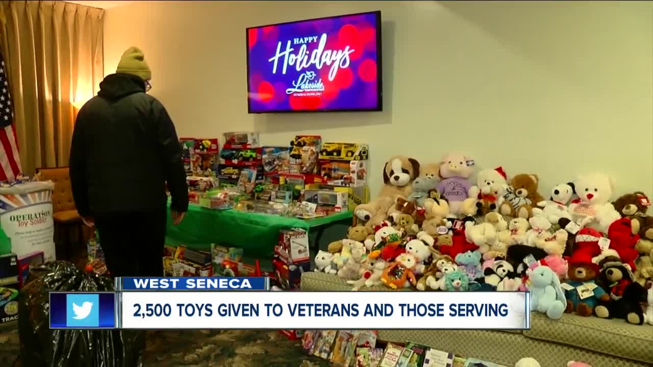 Toys in lieu of flowers from funerals donated to veterans
