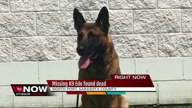 Missing Sheriff's Office K9 found dead in North Port