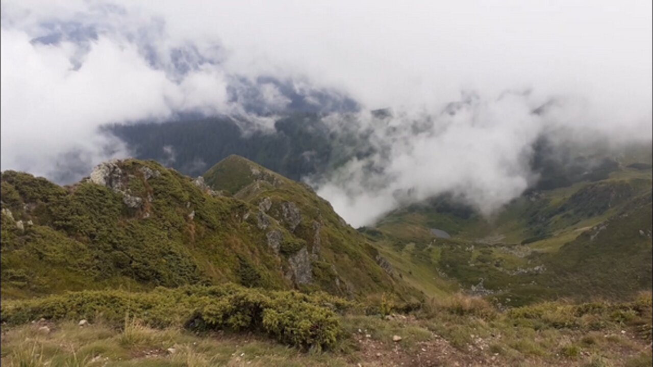 Hiking alone in the Carpathian mountains