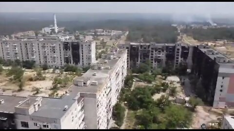 Drone footage of Severodonetsk
