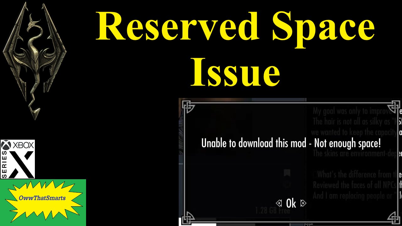 Skyrim - Reserved Space Issue