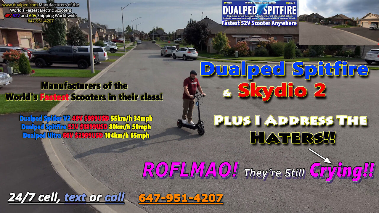 I Address The Haters! Spitfire & Skydio 2 In Action! Fastest 52V Scooter On Planet Earth!