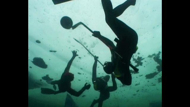 Underwater Ice Hockey