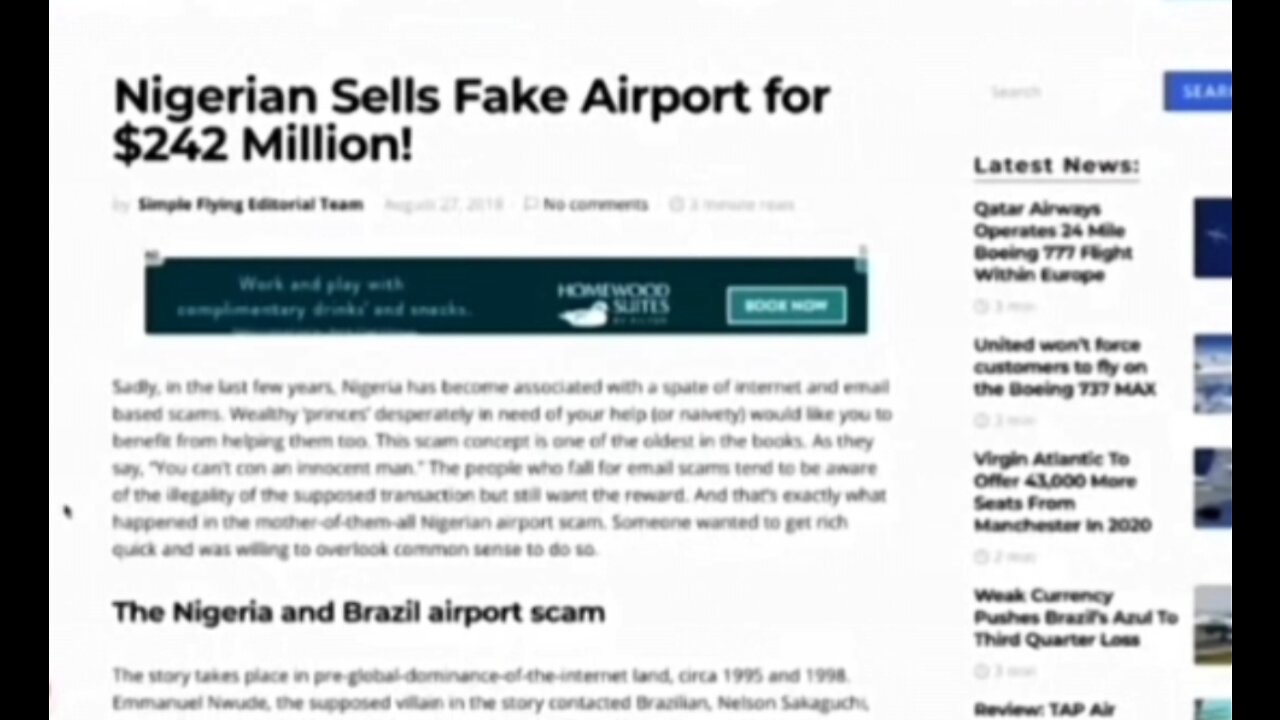 Nigerian sells Fake Airport to Japan for $242 millions