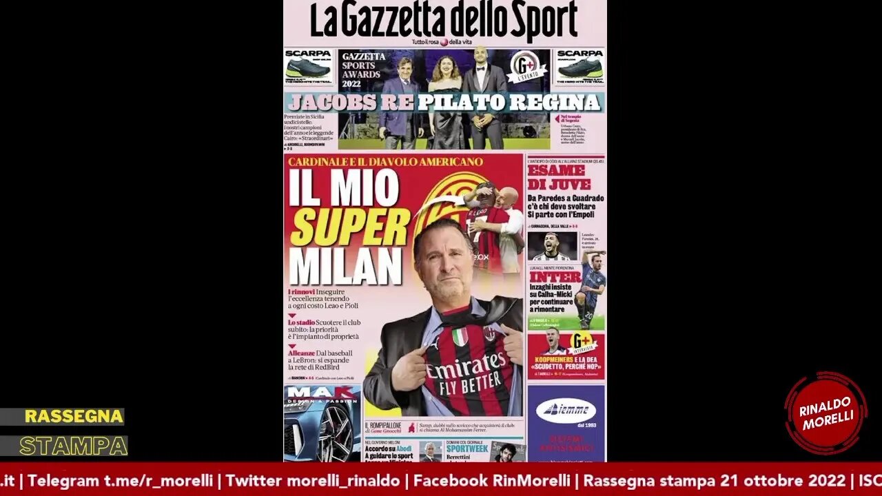 I punti Cardinale per il Milan e il ritorno di Lukaku. Rassegna Stampa ep.156 | 21.10.22