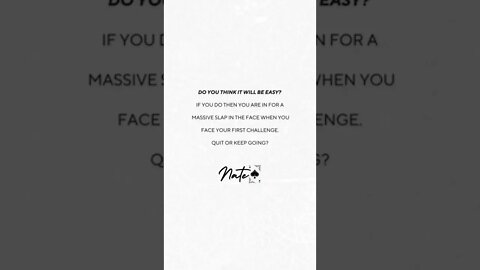 Do you think it will be easy?