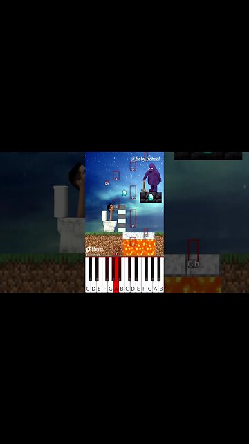 Grimace Shake (@BabySchool.) Banban, Skibidi Toilet and Cameraman - Octave Piano Tutorial