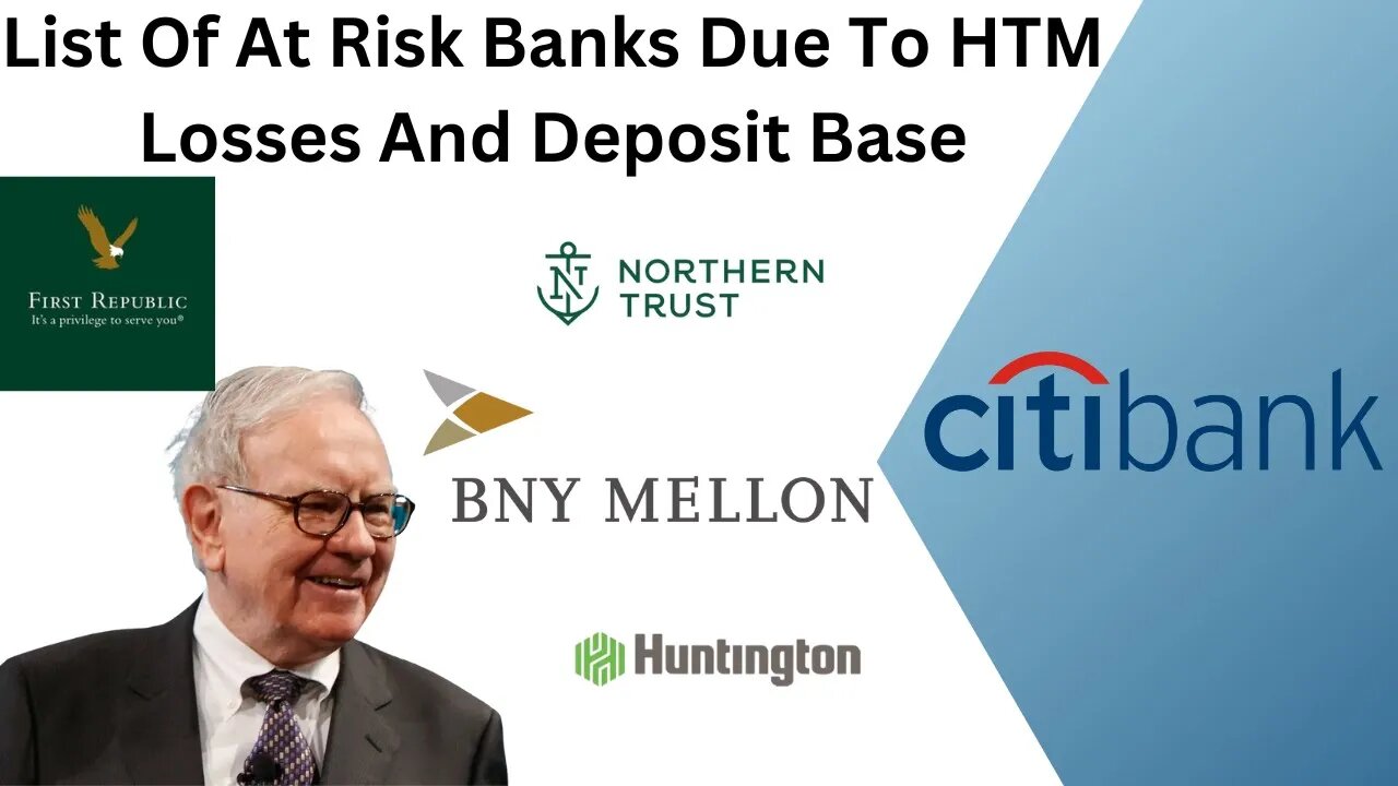 Banks At Risk Of Failure Due To HTM Losses & High Amount Of Uninsured Deposits (Similar To SVB/SBNY)