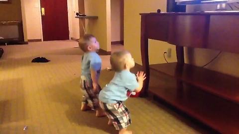 "Twin Boys Dancing To Ice Ice Baby"