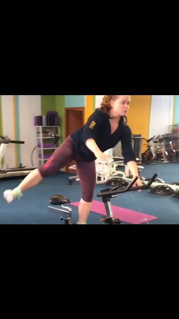 Athlete Performs Unbelievable Workout Routine On Gym Bike