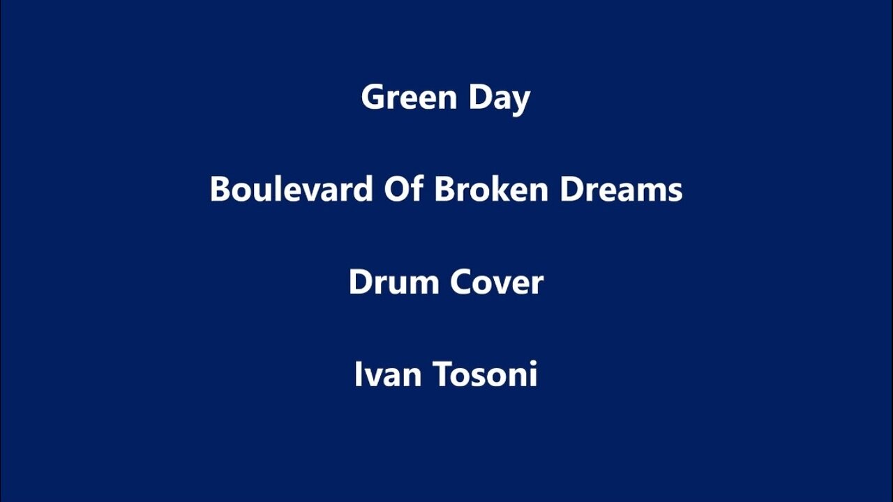 Green Day - Boulevard Of Broken Dreams - Drum Cover