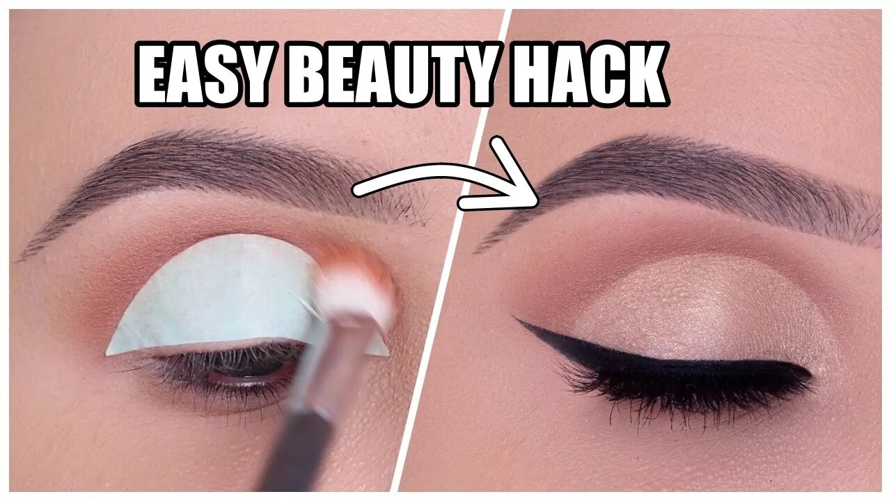 EASIEST Way to Cut Crease Tutorial | Beauty Hack USING TAPE!