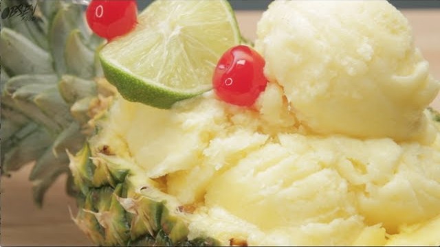 Pineapple Daiquiri Sorbet