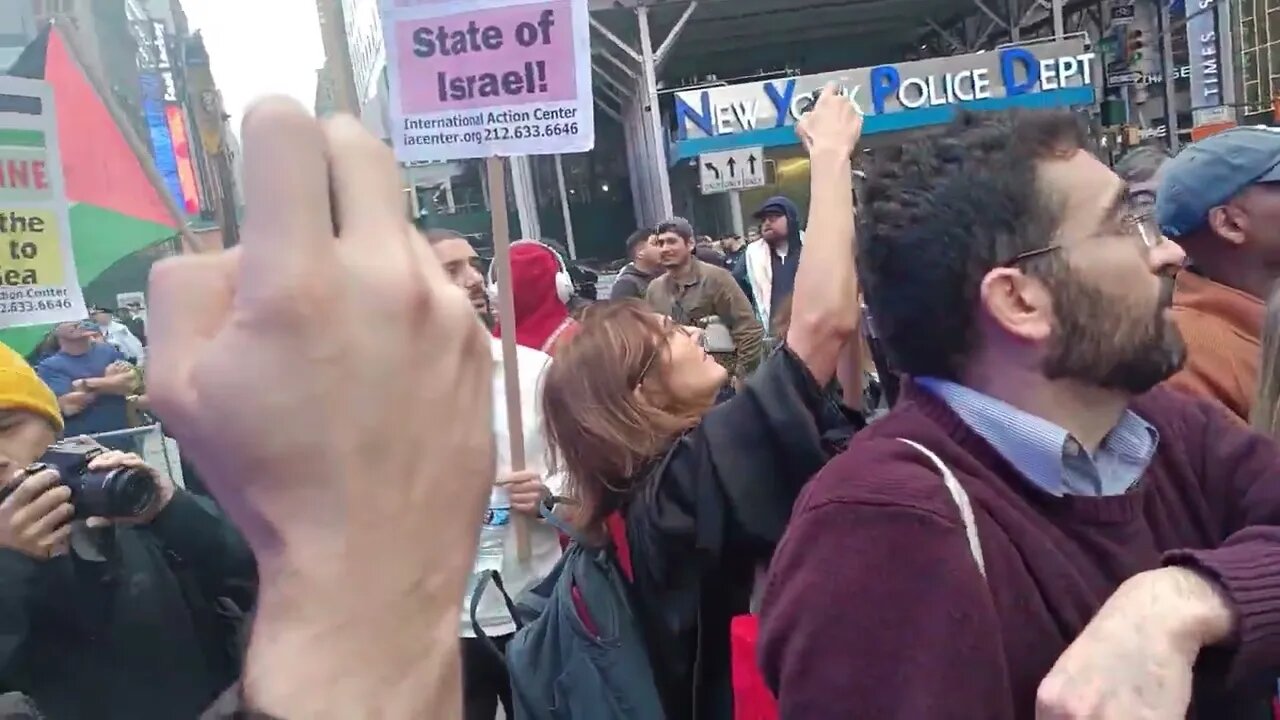 THe Pro-Palestine rALLY from tsq 10/8/23 @pslnational@answercoalition@AlAwda@Cuny4P@palyouthmvmt