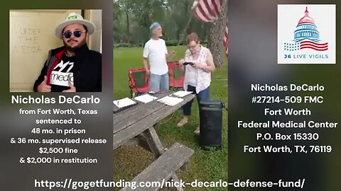 Jan 6th Political Prisoner Nicholas DeCarlo