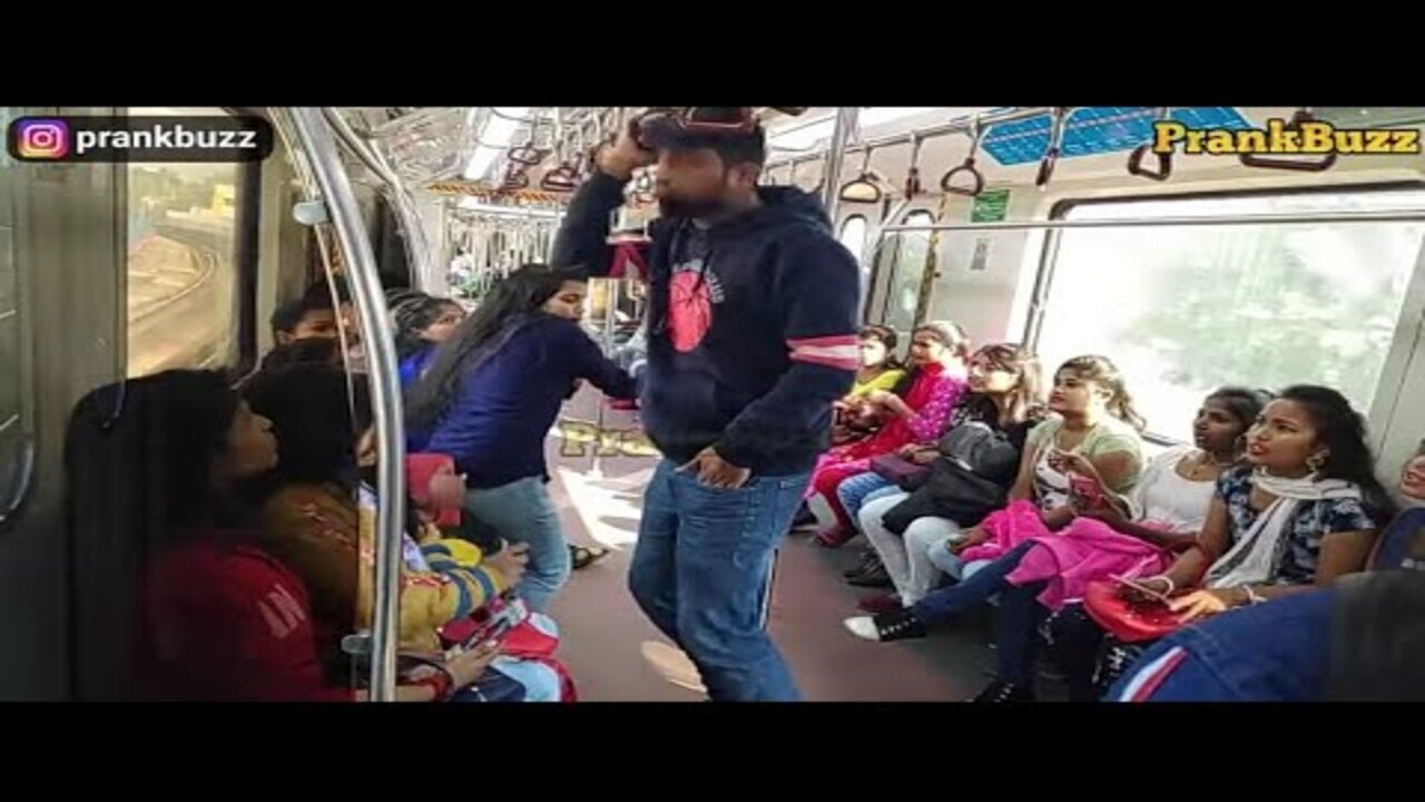 Mirgi Attack Prank In Metro On Cute Girls😍😍 #Shorts