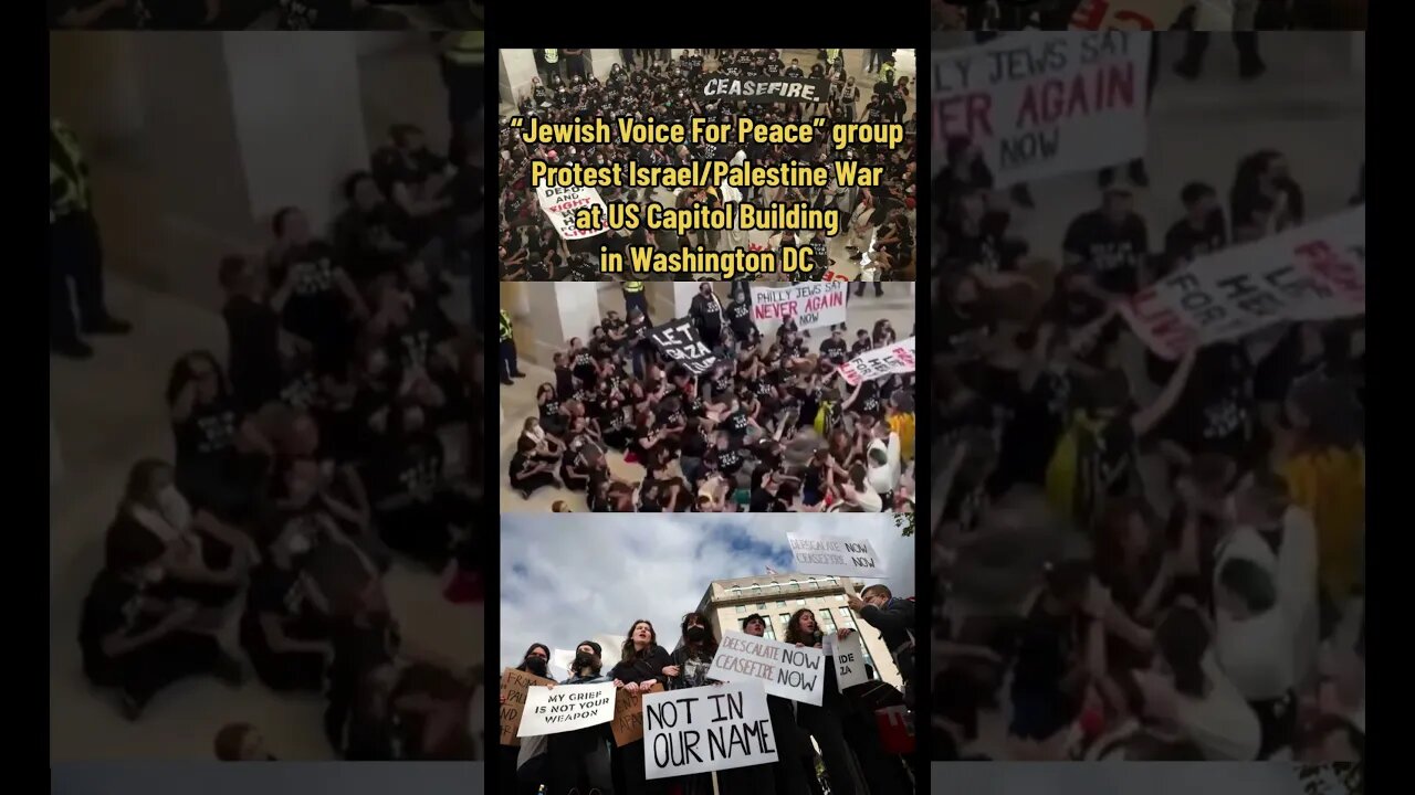 “Jewish Voice For Peace” Group Protest Israel/Palestine War at US Capitol Building