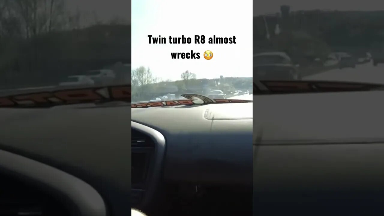 1500hp r8 almost wrecks on highway