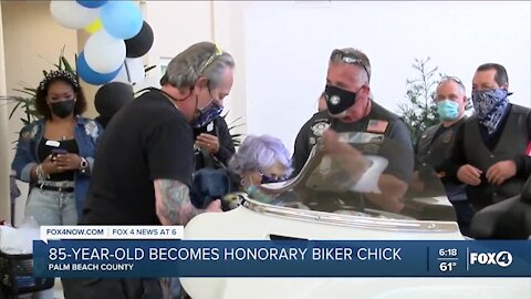 85-year-old becomes honorary biker