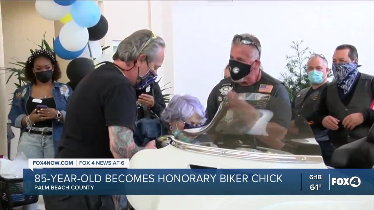 85-year-old becomes honorary biker