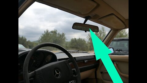 Mercedes Benz W116 - Cómo quitar el retrovisor central tutorial