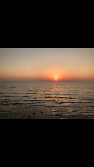 Amazing beach sunset