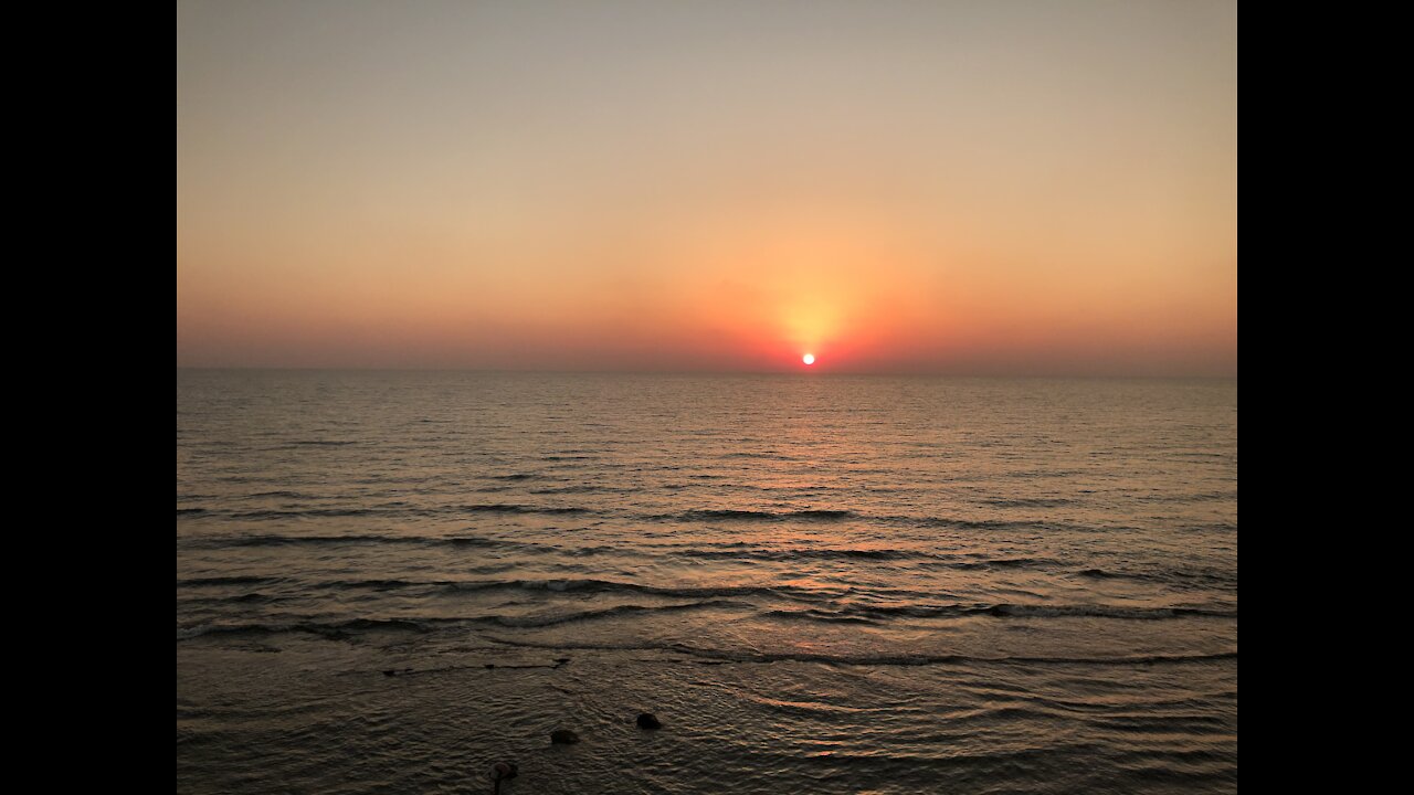 Amazing beach sunset