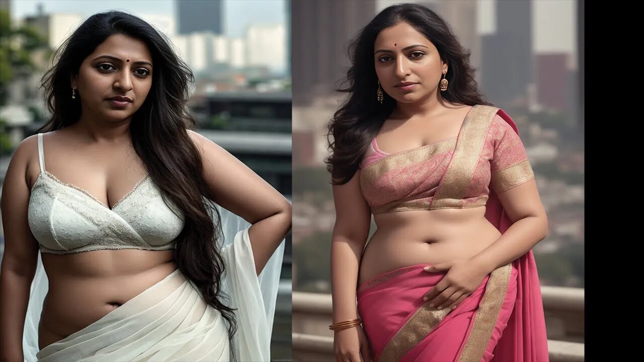 Indian Women Half Sree Models | Indian Beauty Queen Saree Fashion | Indian Women Ai Generate