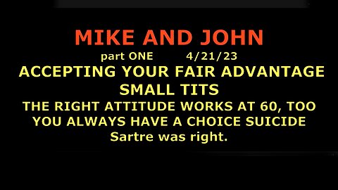 MIKE AND JOHN PART ONE 4.21.24