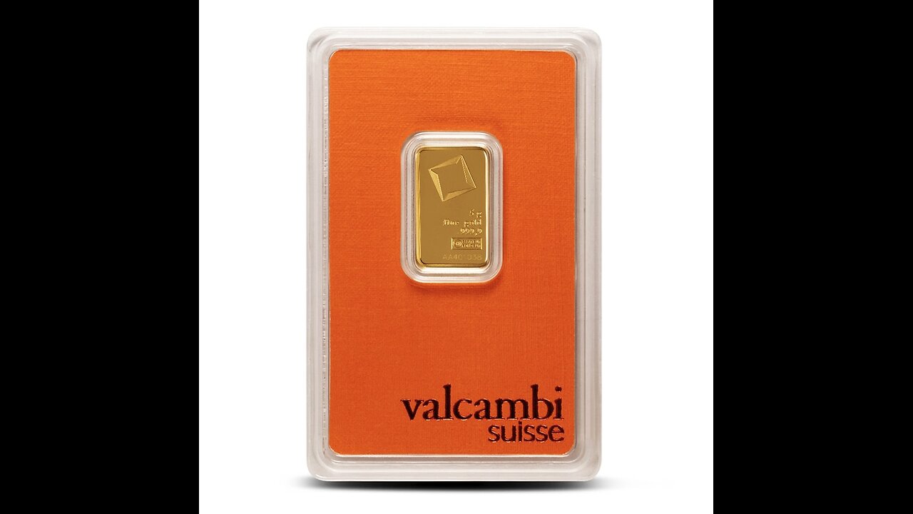 5 Gram Valcambi Gold Bar (New w/ Assay) 001