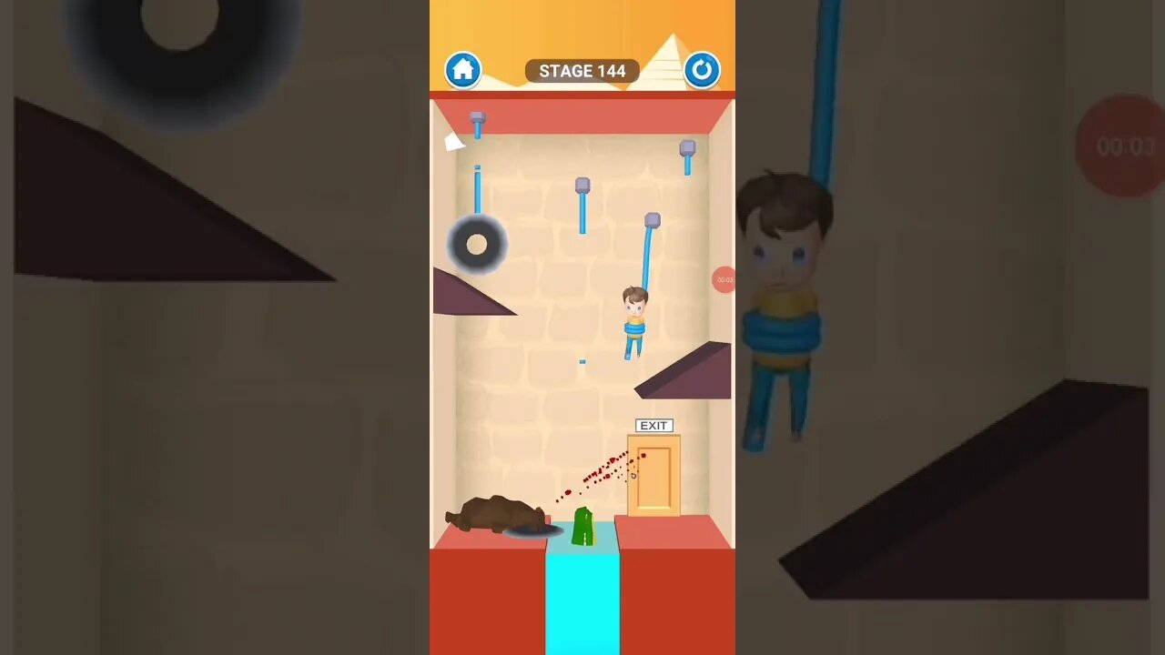 rescue cut rope puzzle 😎 #shorts