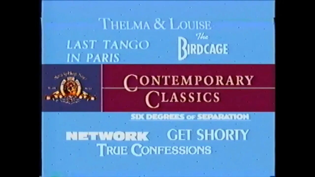 MGM Contemporary Classics VHS Promo [#VHSRIP #mgm]