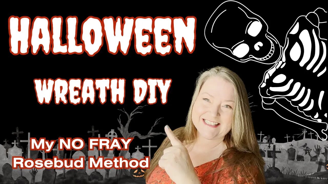 Skull Halloween Wreath DIY Dollar Tree Halloween Wreath DIY Halloween Wreath Tutorial No Fray Wreath