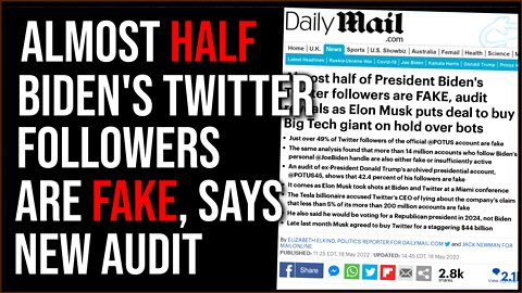 Almost HALF Of Joe Biden's Twitter Followers Are FAKE, Finds Audit