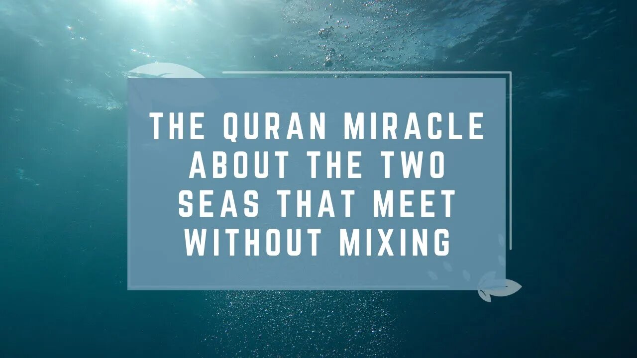 The Quran Miracle About the Two Seas (Fresh & Salt Water) That Meet Without Mixing