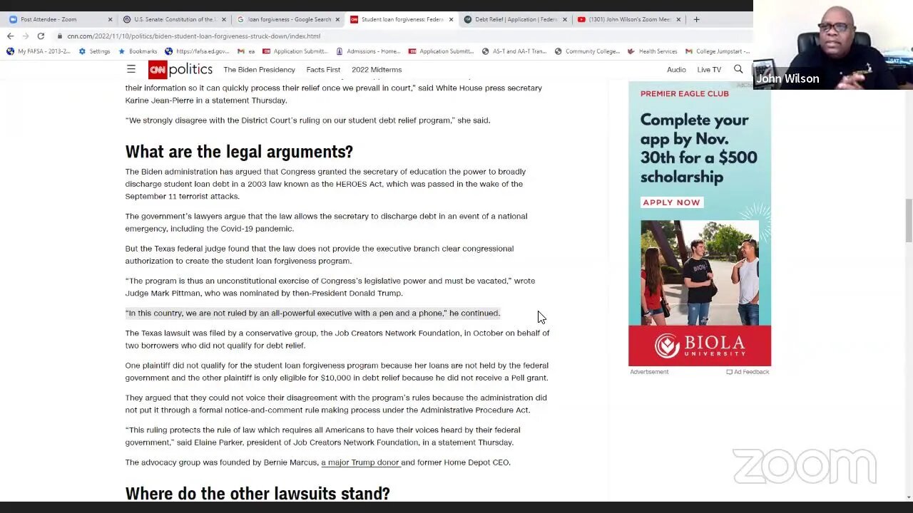 FED GOVT BLOCKS Student Loan Forgiveness - Why?