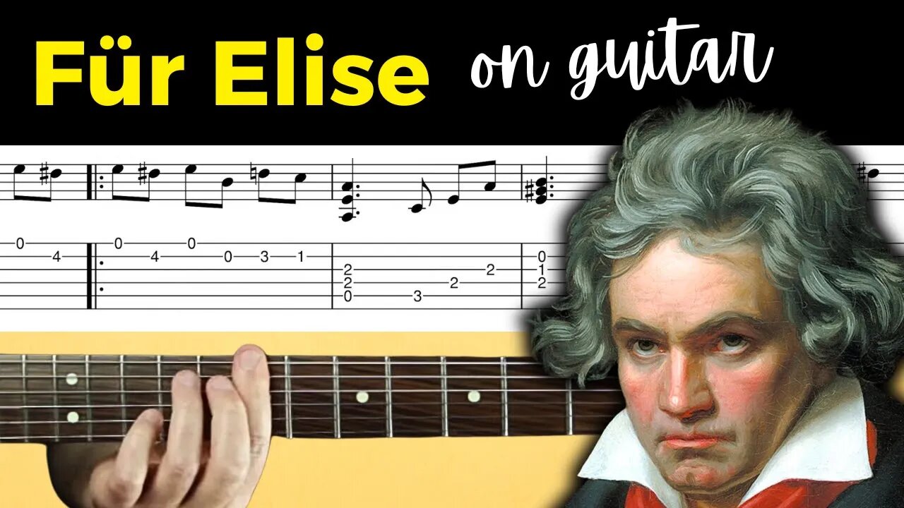Fur Elise Guitar Tab | EASY & Free Sheet Music | Full Tutorial
