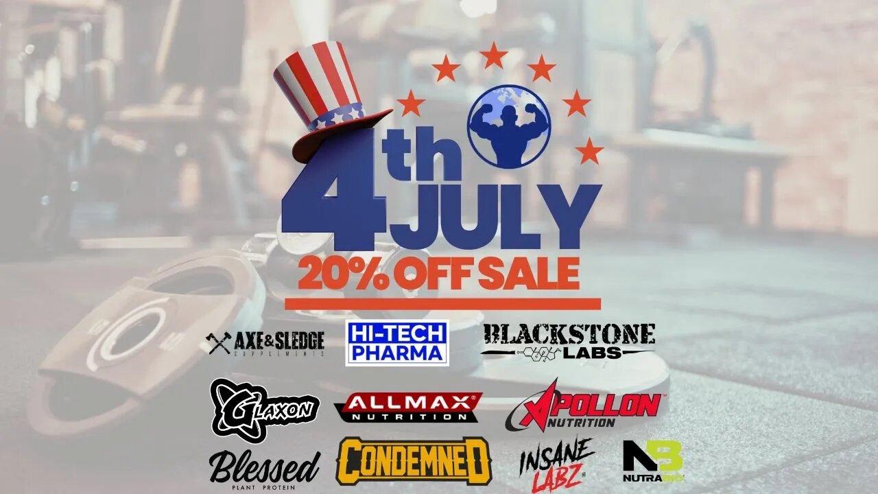 Fourth of July 20% OFF Site Wide Sale!